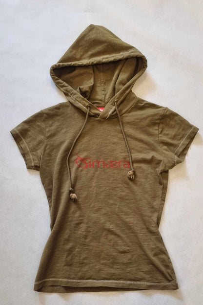 Hooded T-shirt - Olive green